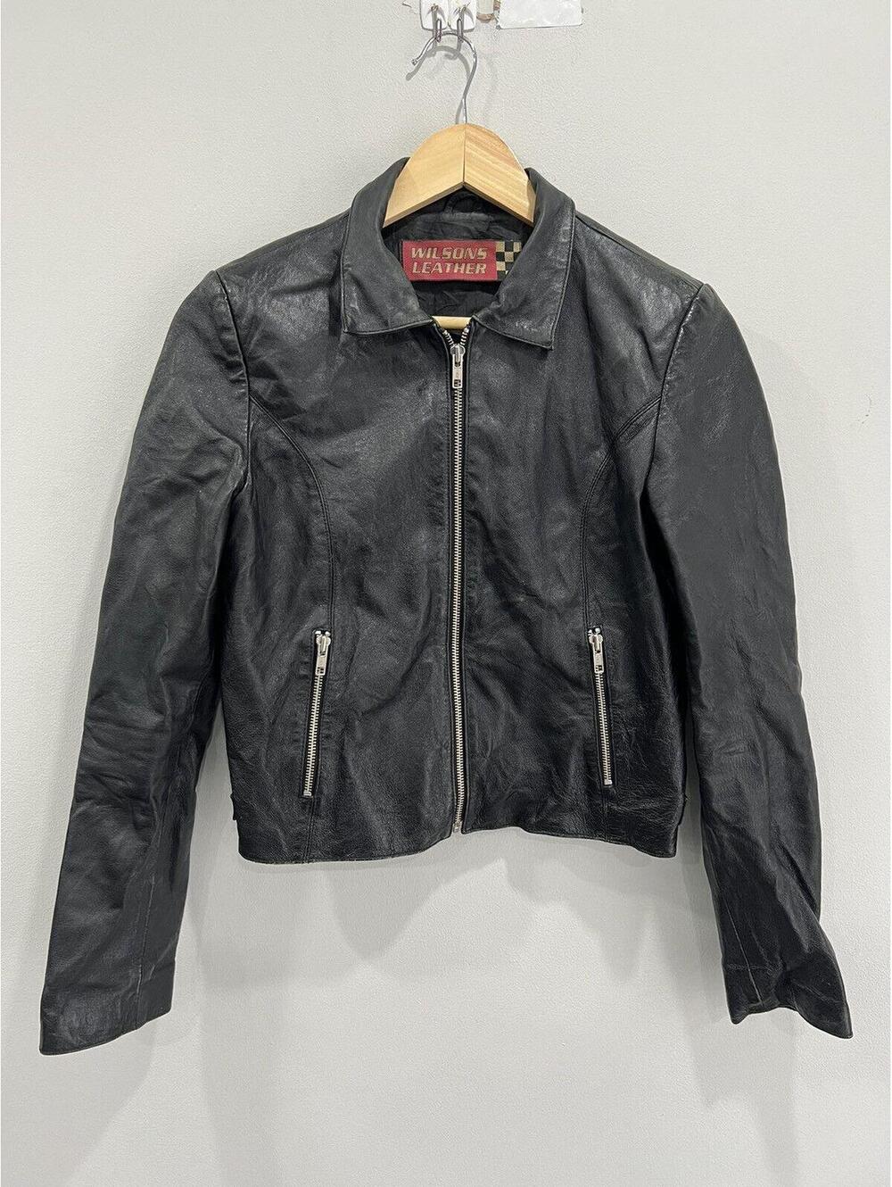 Vintage Womens Wilsons Leather Jacket Biker